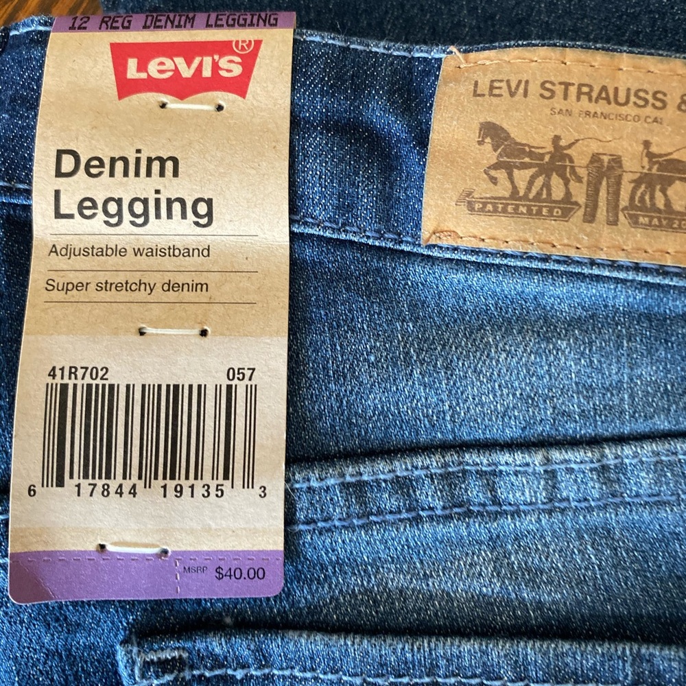 TWO PAIRS of Girls Levi Strauss Denim Leggings